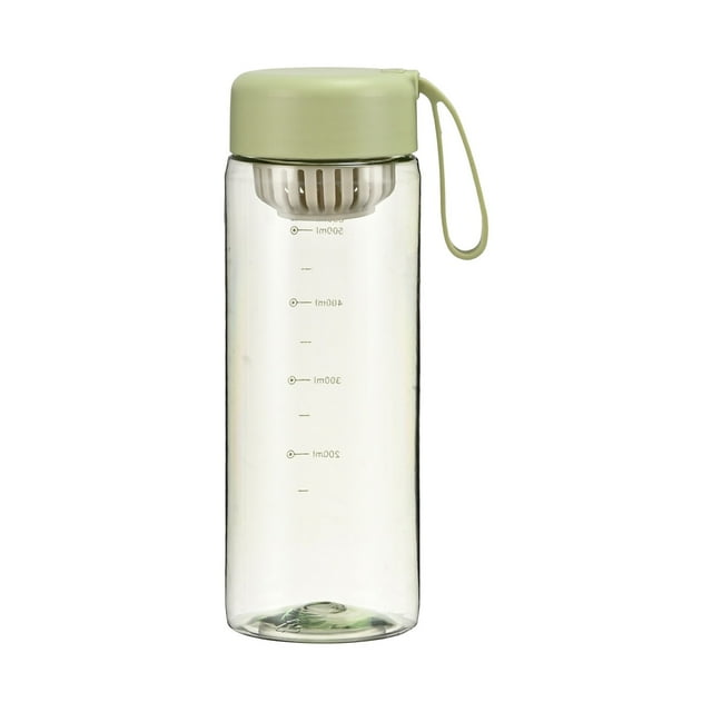 500ML Sports Water Bottle, Semi-Transparent Frosted Design, Leak-Proof with Clear Scale, Portable Strap, Easy to Clean, Durable Plastic, Ideal for Outdoor, Gym, Camping & Daily Use