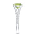 thumbnail image 3 of Rosec Jewels Natural Peridot Engagement Ring 2 Carat - AAA Grade - Split Shank Ring for Women - with Jewelry Box, 14K White Gold, US 4.00, 3 of 8
