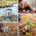 thumbnail image 3 of Aomiun Ultralight Titanium Cup Outdoor Portable Camping Picnic Water Cup Mug with Foldable Handle 300ml/350ml/420ml/550ml/650ml/750ml, 3 of 5