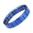 thumbnail image 1 of Pulseras magnéticas para hombres, pulsera adelgazante corporal de acero de titanio, pulsera de imanes fuertes de doble fila, pulseras para el cuidado de la salud, 1 of 10