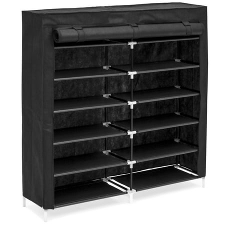 Best Choice Products 6-Tier 36-Shoe Portable Home Shoe Storage Rack Closet Organization System w/ Fabric Cover - (The Best Shoe Rack)