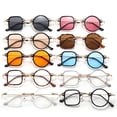 thumbnail image 2 of Sonducket Gafas de sol de lujo con montura y materiales ligeros para hombre, gafas Vintage Steampunk, gafas de sol redondas, gafas de sol para Lentes Luz plana3, 2 of 6