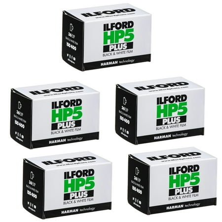 Ilford HP-5 Plus Black and White Film ISO 400 35mm 36 Exposures - 5 Pack