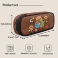 thumbnail image 3 of Bulopur Capybara Print Kids Backpack Set 4 Pcs Back To School Kids School Bag with Lunch Box, Pencil Case and Water Bottle Cover for Student Capybara Lover Boys, 3 of 8