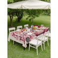 thumbnail image 3 of Outdoor Tablecloth with Umbrella Hole and Zipper, Valentine's Day Rectangle Table Cloth 52x70 Inch Waterproof Tablecloth, Love Tree Trucks Balloons Beige Romantic Picnic Table Cover for Patio Camping, 3 of 7