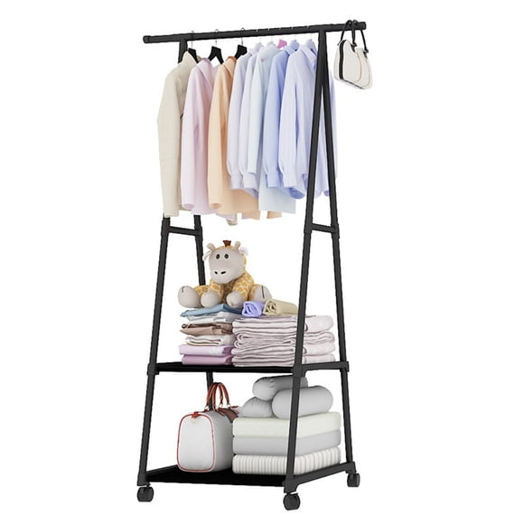 1PC Multifunctional Garment Rack Metal Clothes Coat Shoe Storage Shelf Practical Clothes Drying Hanger Clothes Stand wit