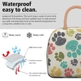 thumbnail image 3 of Artistic Dog Print Lunch Tote - Thermal Insulation & Leakproof with Floral Dog Design, Sturdy Metal Zipper for Longevity, 3 of 5