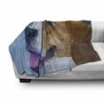 thumbnail image 3 of Beagle Soft Flannel Fleece Blanket, Polygonal Blurred Friendly Creature Curious Look Low Poly Effect Pattern, Cozy Plush for Indoor and Outdoor Use, 60" x 80", Pale Brown and Violet, by Ambesonne, 3 of 6