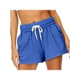thumbnail image 1 of Innerwin Summer Beach Shorts Drawstring Ladies Short Hot Pants Sport Solid Color Breathable Mini Pant Blue M, 1 of 2