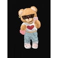 thumbnail image 2 of Chic Bear Print Women's T-Shirt - Casual Crew Neck, Short Sleeve, Stretchy Polyester Blend, Machine Washable - Perfect for Summer & Casual Attire, 2 of 6