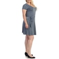 thumbnail image 2 of Ella Samani Women's Plus Size Short Sleeve Easy Knit Wrap Dress, 2 of 2