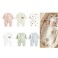 thumbnail image 2 of RYUJNDK Baby Long Sleeve Climbing Suit Cotton Pieces Outfit Unisex Baby Romper Comfortable Wearing Baby Romper for Babies, 2 of 15