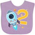 thumbnail image 3 of Inktastic Rocket Space Ship Happy Second Birthday Boys or Girls Baby Bib, 3 of 4