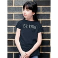 thumbnail image 2 of Be Kind Daisy Lettering T-Shirt Juniors -Image by Shutterstock,  Large, 2 of 4