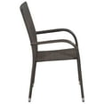 thumbnail image 5 of vidaXL 7 Piece Garden Dining Set Brown, 5 of 5