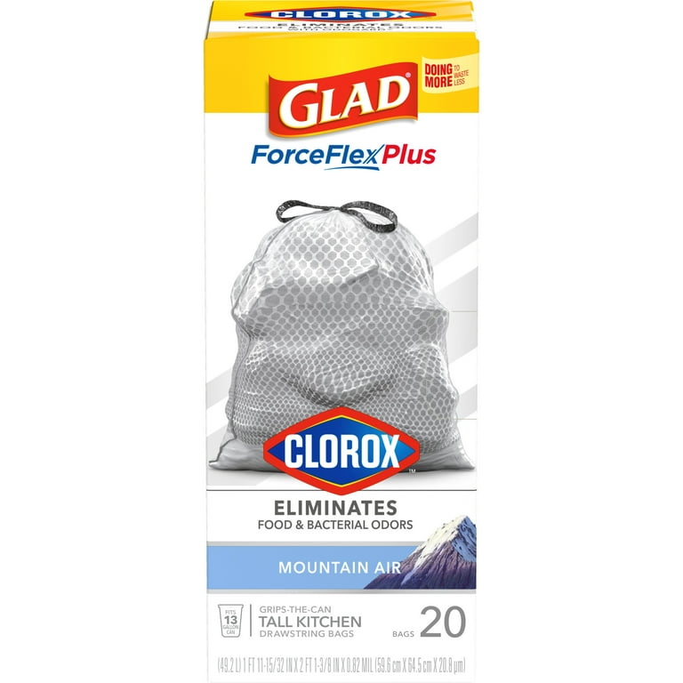 Save on Glad Clorox ForceFlex Plus Tall Kitchen Bags Mountain Air