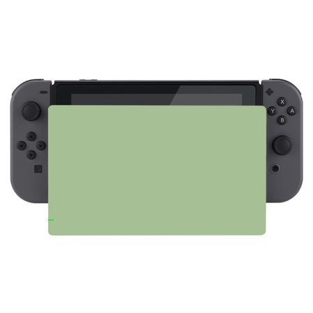 eXtremeRate Matcha Green Faceplate Grip Replacement Housing Shell for Nintendo Switch Charging Dock