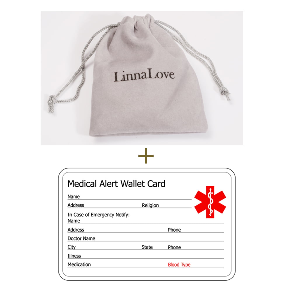 Free Engraving Black Dog Tag Medical ID Necklace for Men & Women – LinnaLove
