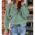 thumbnail image 2 of Mujeres de manga larga Sherpa Fleece Hoodies Casual Zip Up Fuzzy Coat Pullover Sudadera Crop Tops Sudadera con capucha con bolsillos Zhivalor WMZY-838-7, 2 of 5