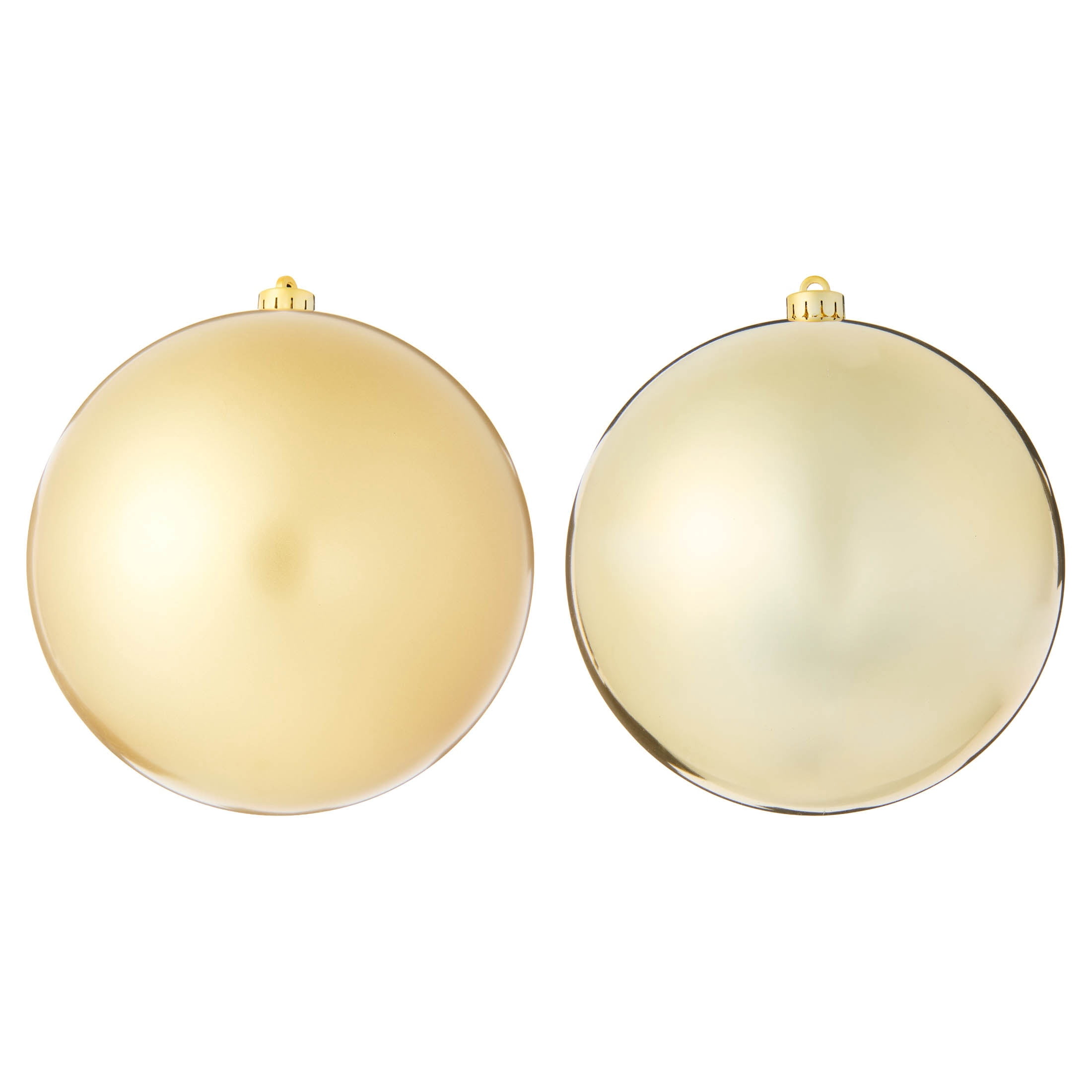 2-Count Gold Jumbo Ball Shatterproof Christmas Ornaments, 8.5", by Holiday Time