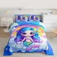 thumbnail image 2 of Castle Fairy Cartoon Mermaid Full Size Comforter Sets,Ocean Princess Bedding Sets, 2 of 8