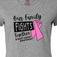 thumbnail image 4 of Inktastic Our Family Fights Together Breast Cancer Awareness Women's T-Shirt, 4 of 5
