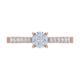 thumbnail image 3 of 0.30 Carat Prong Set Diamond Engagement Ring in 14K Rose Gold (Ring Size 9), 3 of 5