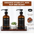 thumbnail image 4 of PYYNA-Kitchen Soap Dispenser Set with Tray, Amber Glass Soap Dispensers with Iron Basket, Decorative Hand and Dish Soap Dispenser Set, Soap and Lotion Dispensers for Kitchen and Bathroom Storage Orga, 4 of 4