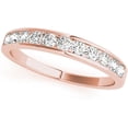 thumbnail image 3 of JewelMore 1/4ct TDW 14k Diamond Anniversary Band (H-I, I2-I3) White Gold, Yellow Gold & Rose Gold, 3 of 8