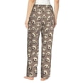 thumbnail image 3 of Xecao Raccoon Women's Straight Lounge Pajama Pants: The Epitome of Relaxed Sleepwear, 3 of 9