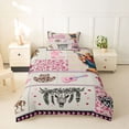 thumbnail image 2 of jejeloiu Cowgirl Patchwork Western Twin Bedding Kids,Pink Cow Print Duvet Cover Set,Reversible,2-Piece(No Comforter), 2 of 6