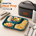 thumbnail image 5 of ABCISI Divided Plates for Adults, Reusable 4-Compartment Portion Control Dinner Plates, Unbreakable Plastic Meal Prep Trays for Home, Camping and Parties, 4 Pcs, 5 of 8