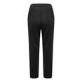 thumbnail image 5 of Haitryli Boys Girls Drawstring Sweatpants Contrasting Stripe Jogger Pants High Waisted Athletic Baggy Trousers Black White XL, 5 of 7