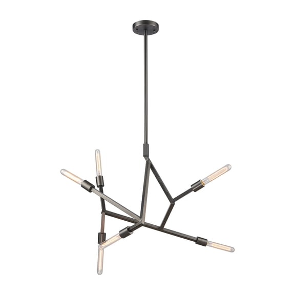 Elk Home 28-Inch Wide Free Form Chandelier, Modern, Dark Graphite