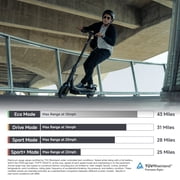Segway MAX G2 Electric Scooter, 22 mph Max Speed, 43 Miles Max Range, Teens and Adults, Black