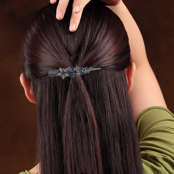 LOLIPPYY 1Pack Duck Beak Hair Clips for Women Rhinestone Hairpin for Travel Use