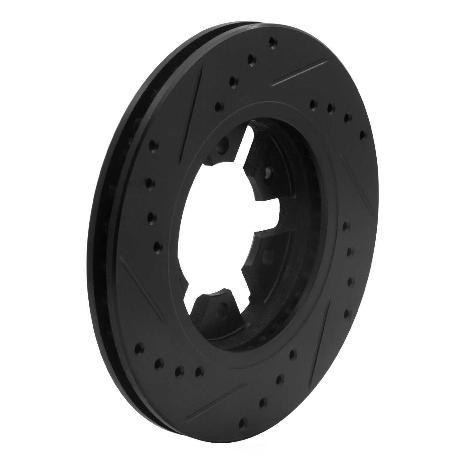 Dynamic Friction Company 633-67081R DFC Brake Rotor - Drilled And Slotted - Black