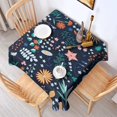 thumbnail image 2 of Pioneer Flower Floral Print Pattern Square Tablecloth,Waterproof Square Table Cover,Wipeable Spillproof Washable Table Cover for Home Kitchen Party Decor 42"X42"(107x107cm), 2 of 6