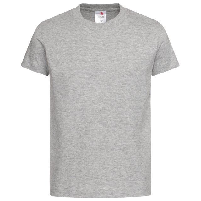 Stedman - Camiseta clásica para niños y niñas (Gris Jaspeado)