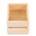 thumbnail image 1 of HAMPPLIES 2Pcs Unpainted Wooden Box for Workspace Organization Beige Wood Craft Organizer, 1 of 8
