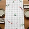 thumbnail image 5 of Table Runners 90 Inches Long Dress Scarves, Valentine's Day Farmhouse Coffee/Dining/Kitchen Table Runner for Living Room, Red Love Heart Eucalyptus Grey Check 13x90 Inch, 5 of 9