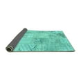 thumbnail image 2 of Ahgly Company Indoor Rectangle Patchwork Turquoise Blue Transitional Area Rugs, 8' x 10', 2 of 4