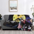 thumbnail image 2 of Goofa The Nightmare Before Christmas Pattern Fleece Throw Blanket for Couch, Soft Checkered Flannel Blanket for Sofa, Warm Cozy Decorative Blanket Fall Decor Gift-80"x60", 2 of 6