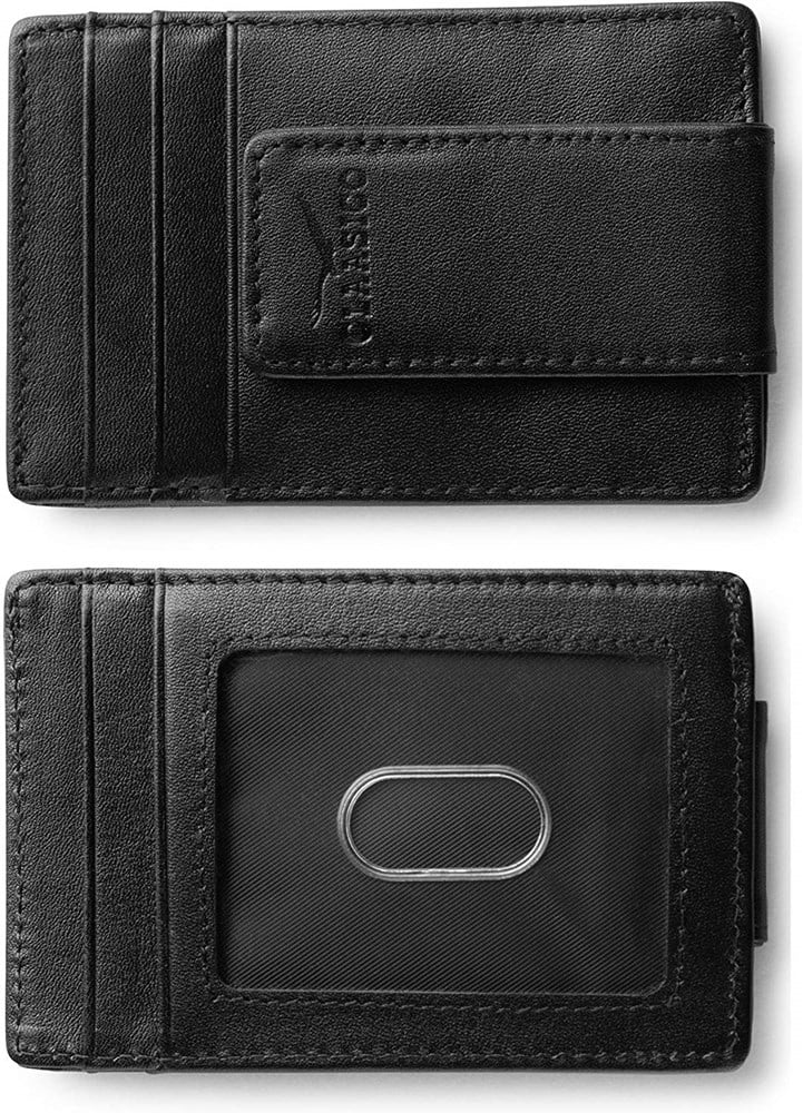Claasico Money Clip Leather Wallet For Men Slim Front Pocket RFID