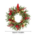 thumbnail image 2 of Danhjin Branches de Pin Imitation Baies Couronne de Noël Baies Rouges et Dorées Pins Artificiels Couronnes Décorations de Noël, 2 of 5