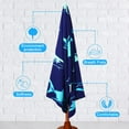 thumbnail image 6 of Oversized Terry Beach Towel 36 x 72 in Microfiber Soft Extra Large Long XL Pool Swim Towels,Quick Dry Super Absorbent Sandless Travel Towels Vacation Essentials Lounge Cover Gift - Navy Blue Shark, 6 of 7