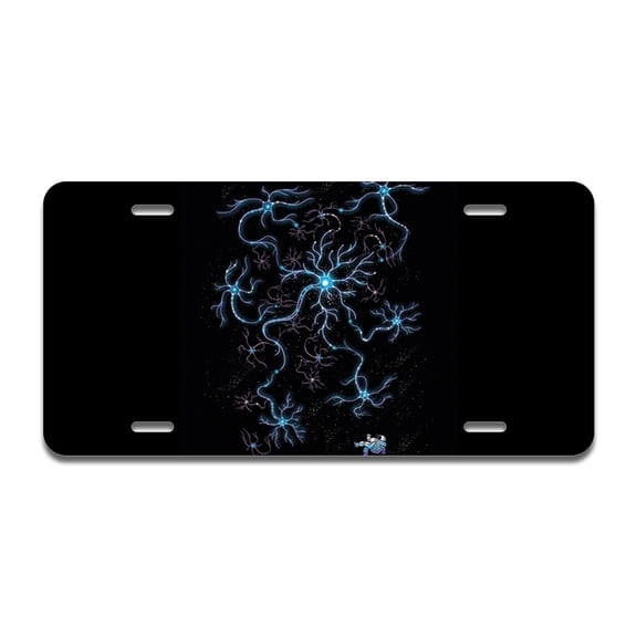 Neuron Galaxy Aluminum License Plate| License Plate 12" X 6" Fits Any Car, Truck, SUV, RV, or Trailer | Made in The USA