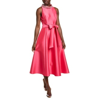 Badgley Mischka womens Textured Gazar Babydoll Dress, 0, Green - Walmart.com