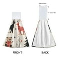 thumbnail image 3 of Yayeee Kitchen Hanging Hand Towels Set of 2 with Loop Bathroom Absorbent Tie Towel, Retro Christmas Forest, 3 of 7