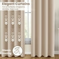 thumbnail image 5 of Lux Decor Collection Blackout Curtains for Bedroom, Set of 2 Curtains for Living Room, Thermal Insulated Blackout Curtains - 52"x84" - Beige, 5 of 11